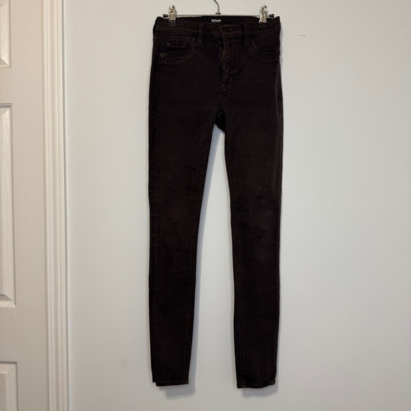 Hudson Barbara High Waist Super Skinny Jeans Size 25 Brown Stretch - Picture 1 of 15